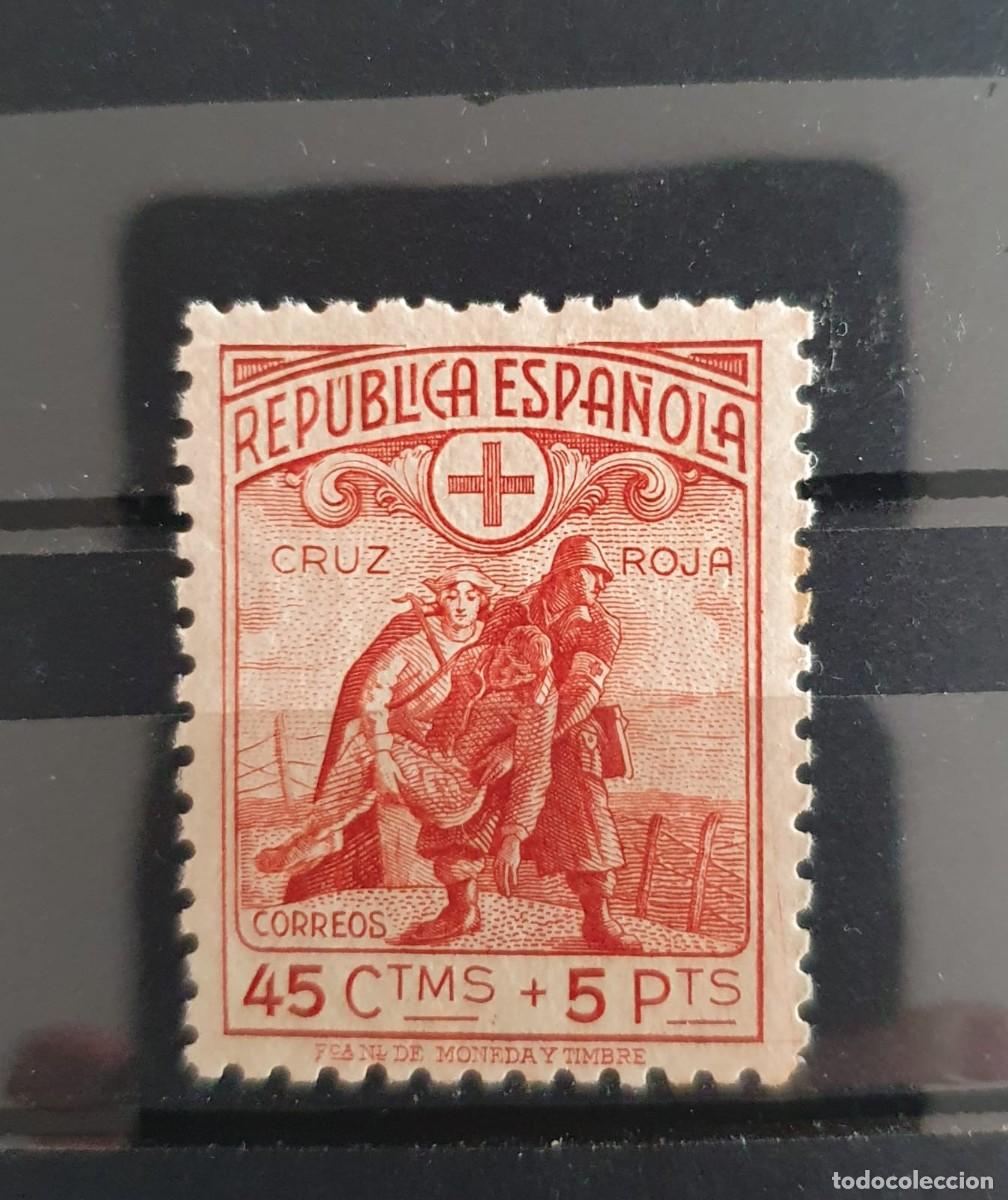 Sellos: EDIFIL 767 ** CRUZ ROJA ESPA&Ntilde;A REPUBLICA 1938