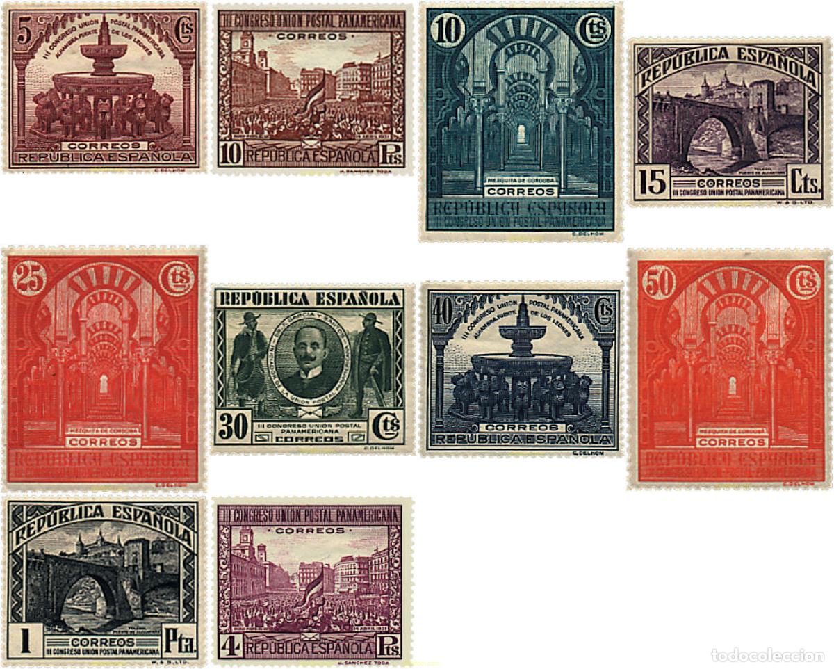 Sellos: 209602 HINGED ESPA&Ntilde;A 1931 3 CONGRESO UNION POSTAL PANAMERICANA