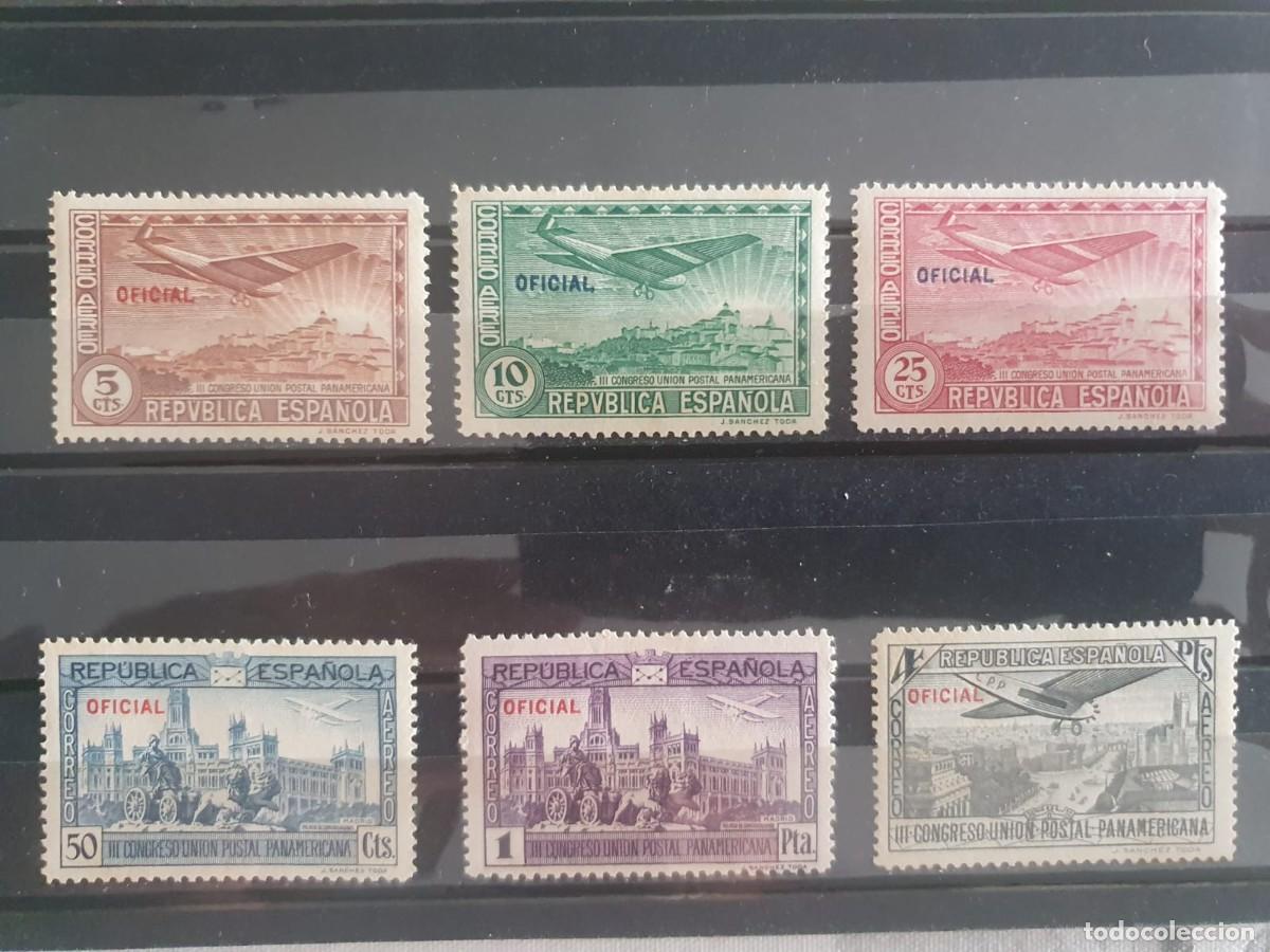 Sellos: SERIE COMPLETA EDIFIL 630 ** A 635 ** REPUBLICA ESPA&Ntilde;A 1931