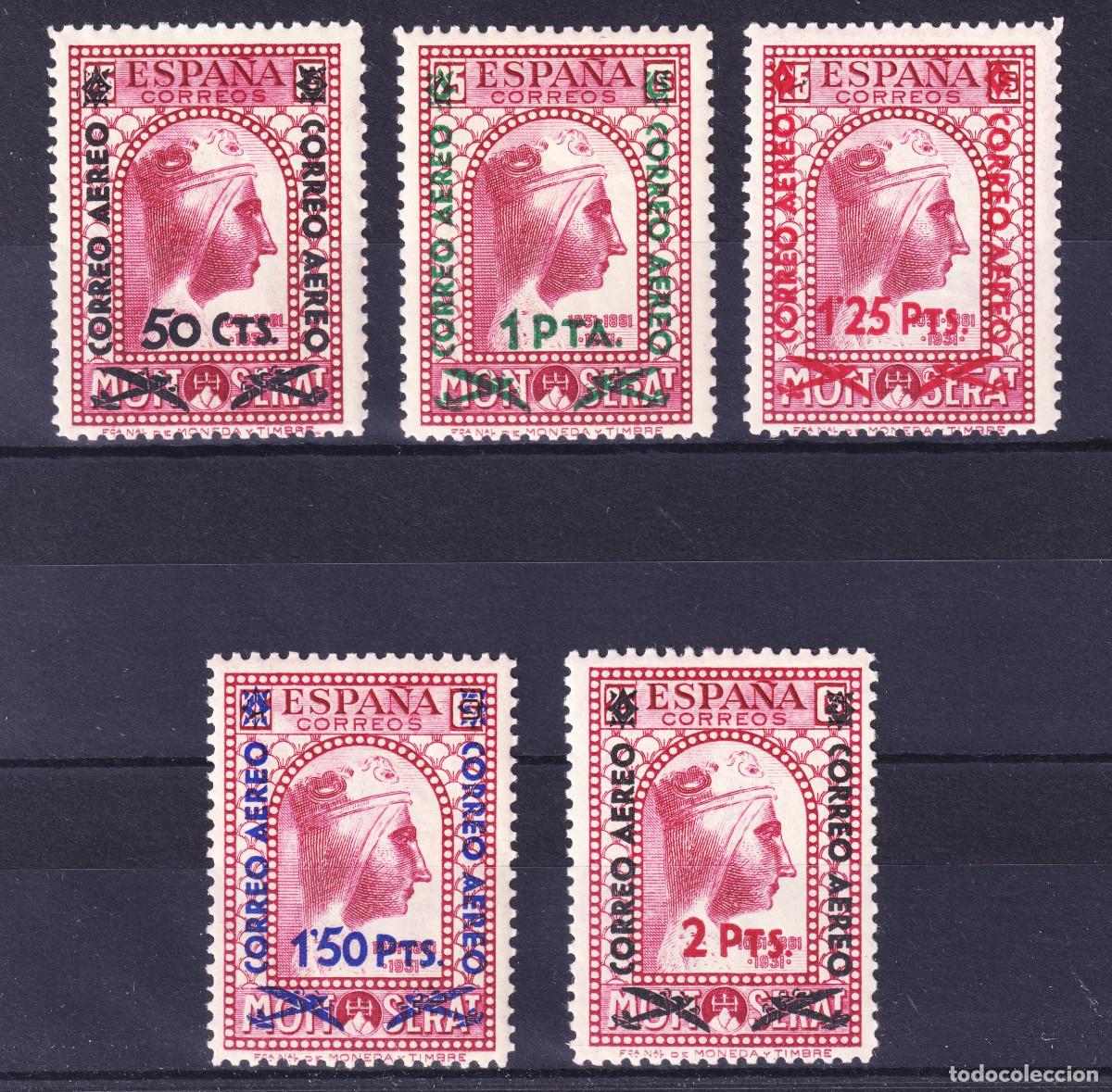 Sellos: ESPA&Ntilde;A - MONTSERRAT ** 782/786 - A&Ntilde;O 1938 - COMPLETA - MNH - LUJO
