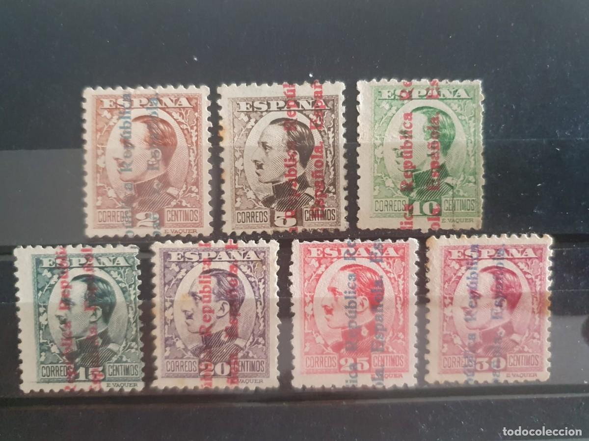 Sellos: EDIFIL 593 * a 599 * ALFONSO XIII REPUBLICA ESPA&Ntilde;A 1931