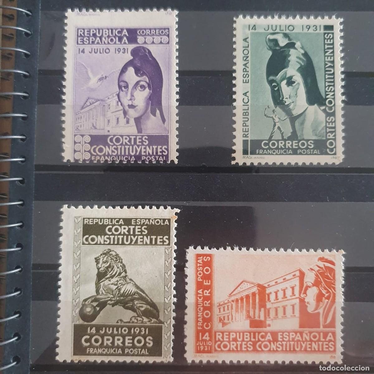 Sellos: SERIE COMPLETA Franquicias 1931 Apertura Cortes Constituyentes **