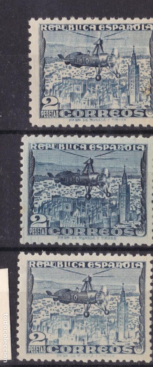 Sellos: FC4-70-AUTOGIRO Edifil 769 (2) Variedad y 770A ** Sin Fijasellos. LUJO. Centrados