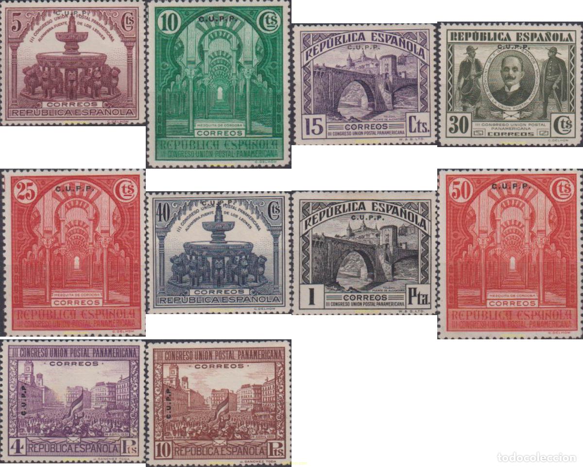 Sellos: 618316 HINGED ESPA&Ntilde;A 1931 3 CONGRESO UNION POSTAL PANAMERICANA