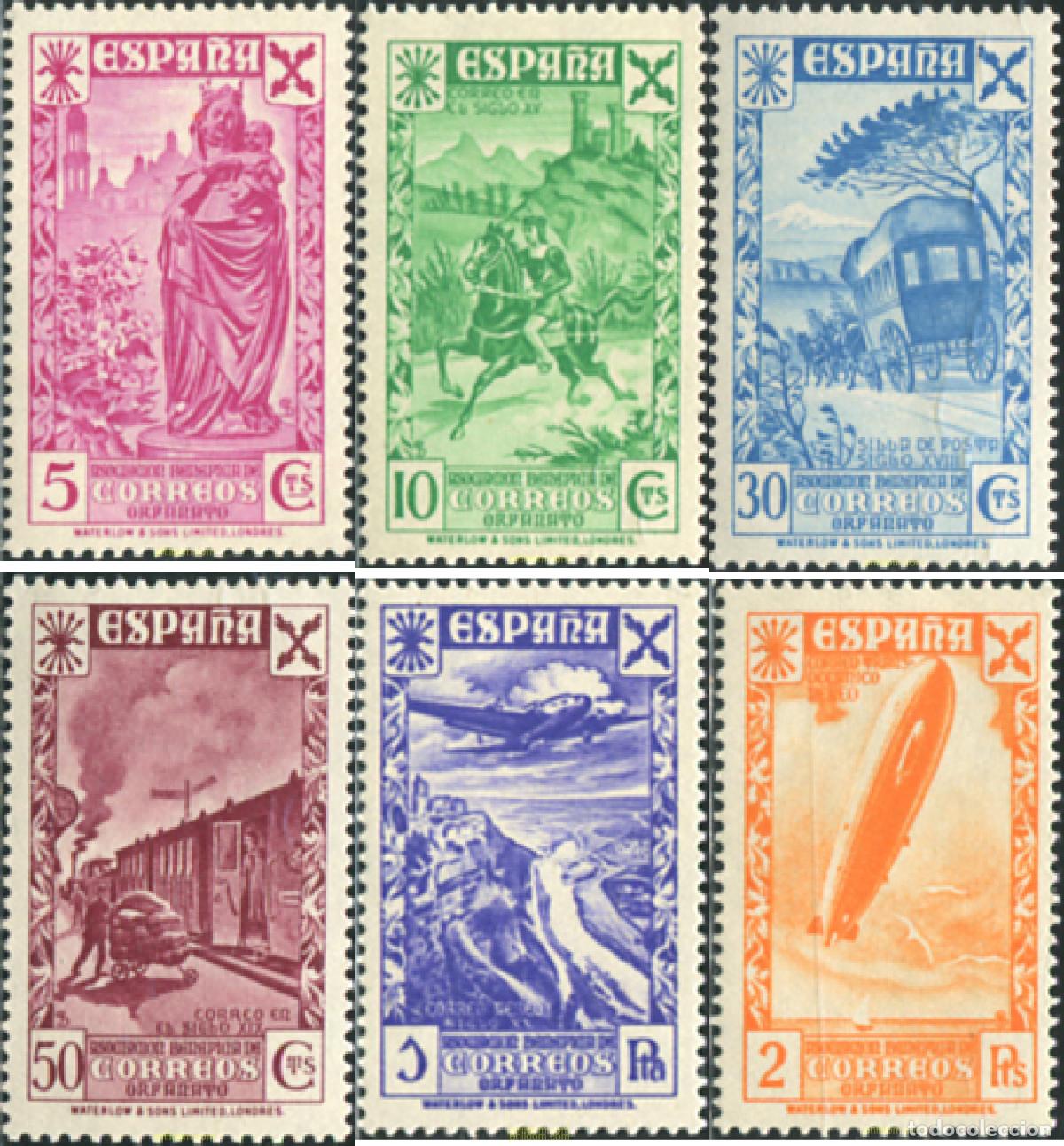 Sellos: 86078 MNH ESPA&Ntilde;A 1938 HISTORIA DEL CORREO