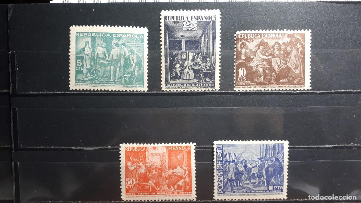 Sellos: ESPA&Ntilde;A. BENEFICENCIA. A&Ntilde;O 1938. *. EDIFIL 29/33.