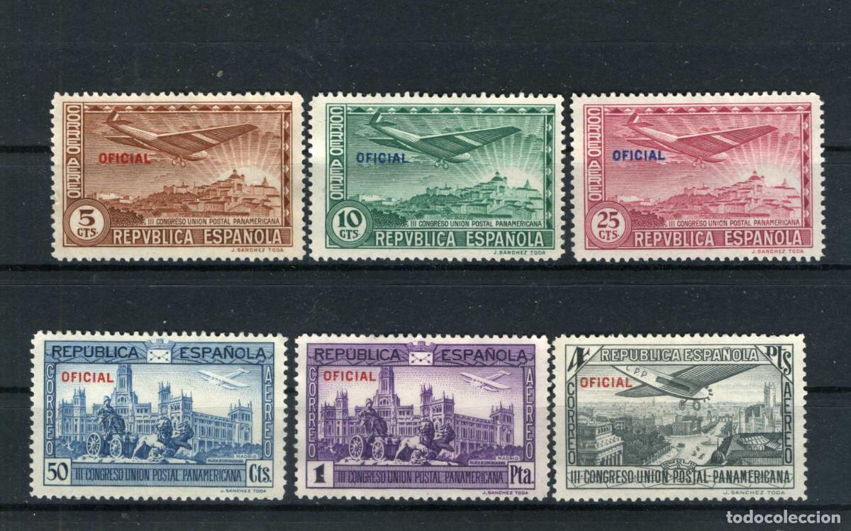 Sellos: XS- Congreso UPP CORREO AEREO OFICIAL 1931 Serie x6 Ed. 630-635 MH*