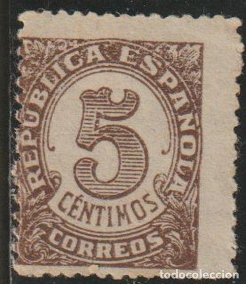 Sellos: Espa&ntilde;a 1938 Edifil 745 Sello * Republica Espa&ntilde;ola Serie Cifras 5c Michel 696A Yvert 612 Spain Stamp