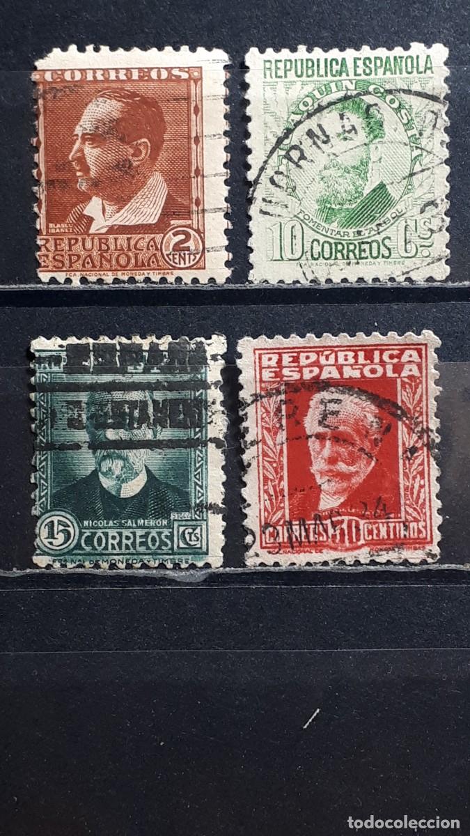 Sellos: ESPA&Ntilde;A. A&Ntilde;O 1932. &deg;. EDIFIL 662, 664/5, 669