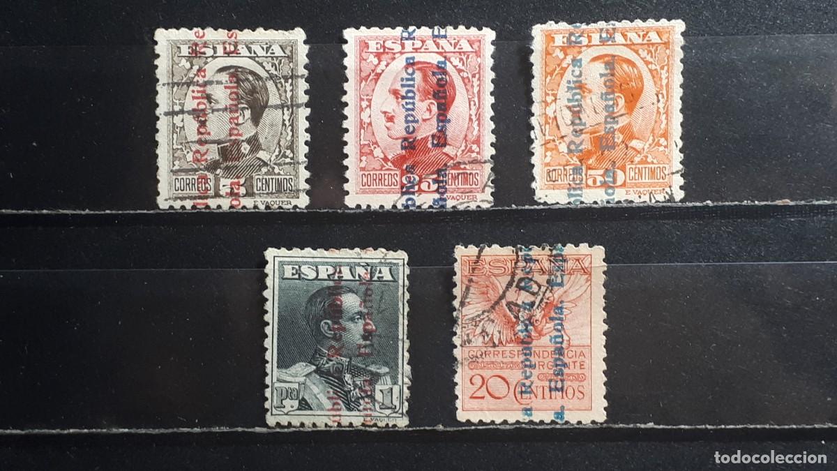Sellos: ESPA&Ntilde;A. A&Ntilde;O 1931. &deg;. EDIFIL 594, 598,601/3