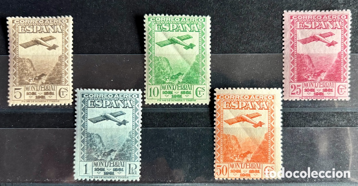 Sellos: Espa&ntilde;a 1931 Montserrat a&eacute;rea