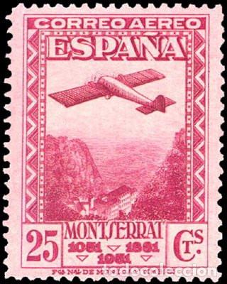 Sellos: Edifil 652 MNH ** SIN FIJASELLOS IX Centenario Fundacion Monasterio Montserrat Espa&ntilde;a 1931