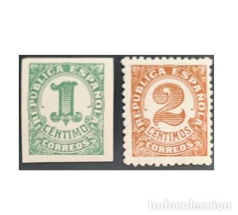 Selos: Edifil 677/78 678 SIN FIJA SELLOS AUTENTICO nuevo MNH Espa&ntilde;a a&ntilde;o 1933 Cifras