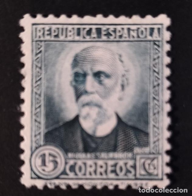 Timbres: Edifil 657 LUJO MNH ** Espa&ntilde;a 1931 32 PERSONAJES Numeracion dorso