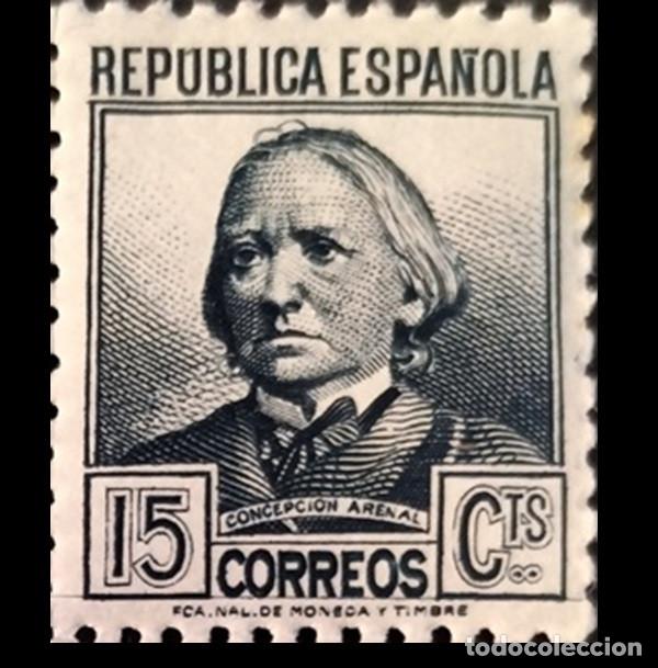 Selos: Edifil 683 sin fijasellos nuevos Espa&ntilde;a 1933 1935 MNH ** Personajes Concepcion Arenal