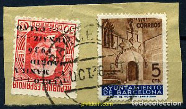 Sellos: 209307 USED ESPA&Ntilde;A 1936 VUELO MANILA-MADRID