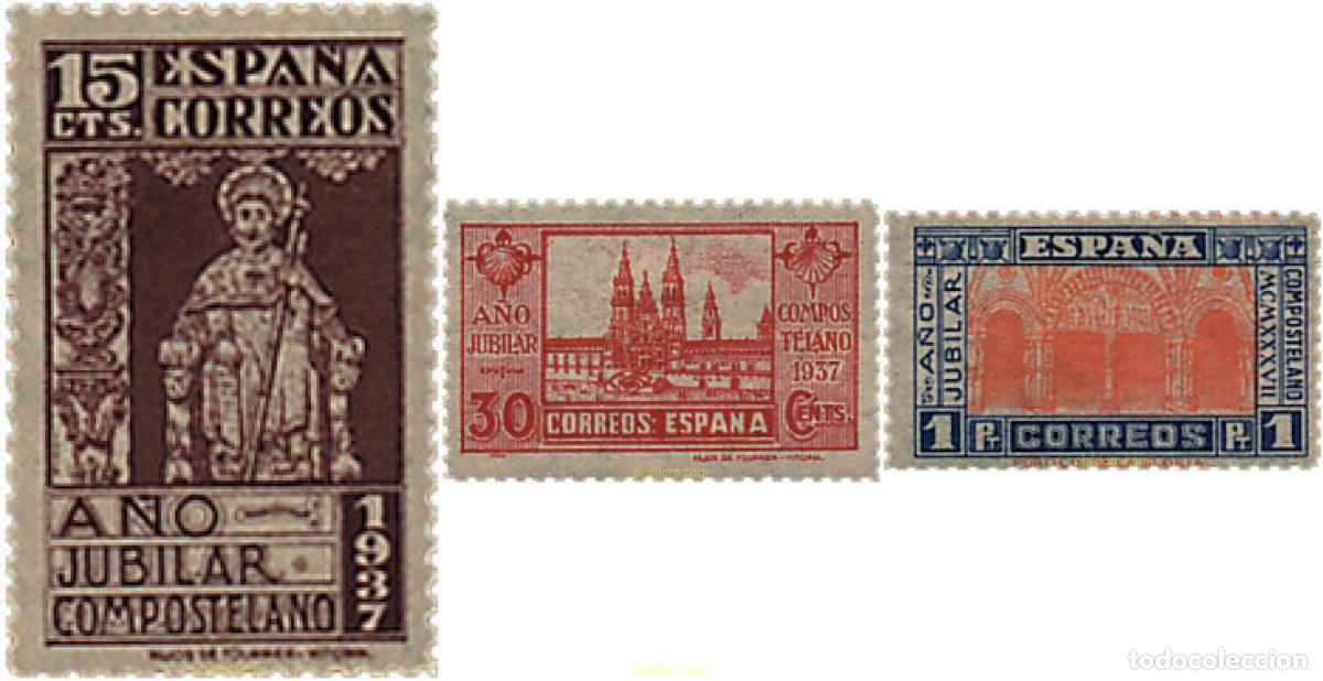 Sellos: 85538 MNH ESPA&Ntilde;A 1937 A&Ntilde;O JUBILAR COMPOSTELANO
