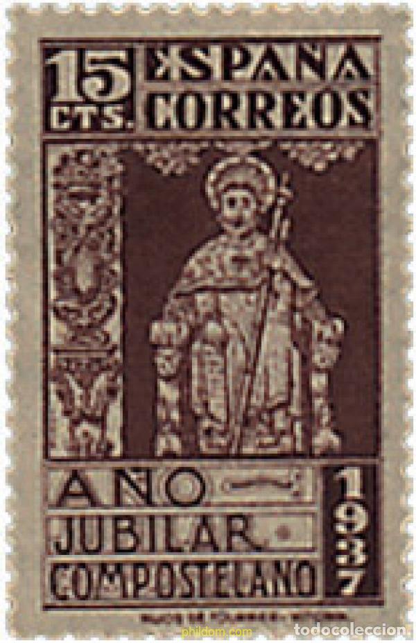 Timbres: 209231 HINGED ESPA&Ntilde;A 1937 A&Ntilde;O JUBILAR COMPOSTELANO