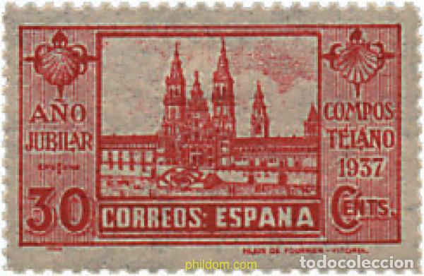 Timbres: 209232 HINGED ESPA&Ntilde;A 1937 A&Ntilde;O JUBILAR COMPOSTELANO