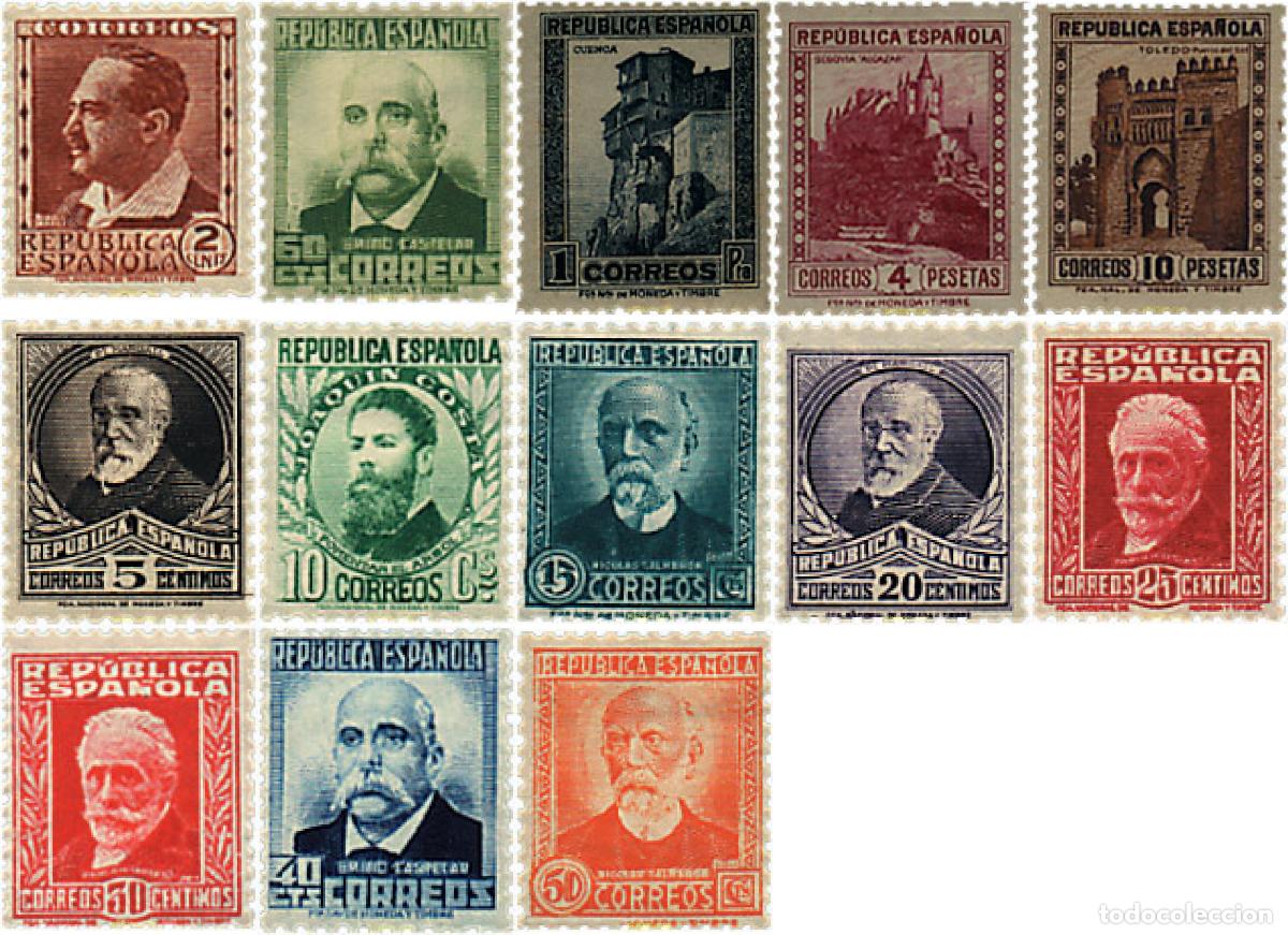 Stamps: 209443 HINGED ESPA&Ntilde;A 1932 PERSONAJES Y MONUMENTOS