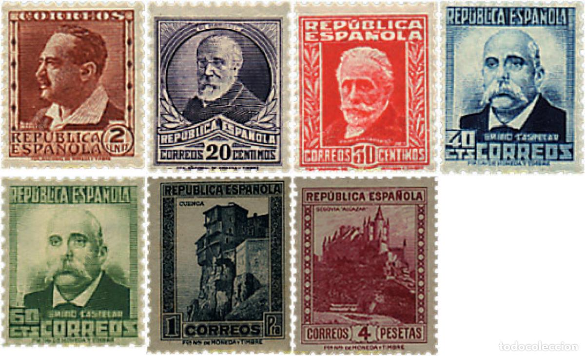 Sellos: 577658 HINGED ESPA&Ntilde;A 1932 PERSONAJES Y MONUMENTOS