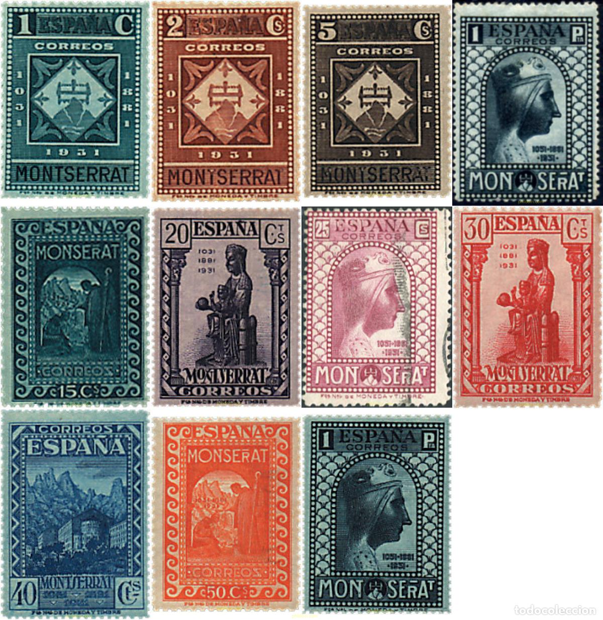 Sellos: 327167 MNH ESPA&Ntilde;A 1931 9 CENTENARIO DEL MONASTERIO DE MONTSERRAT