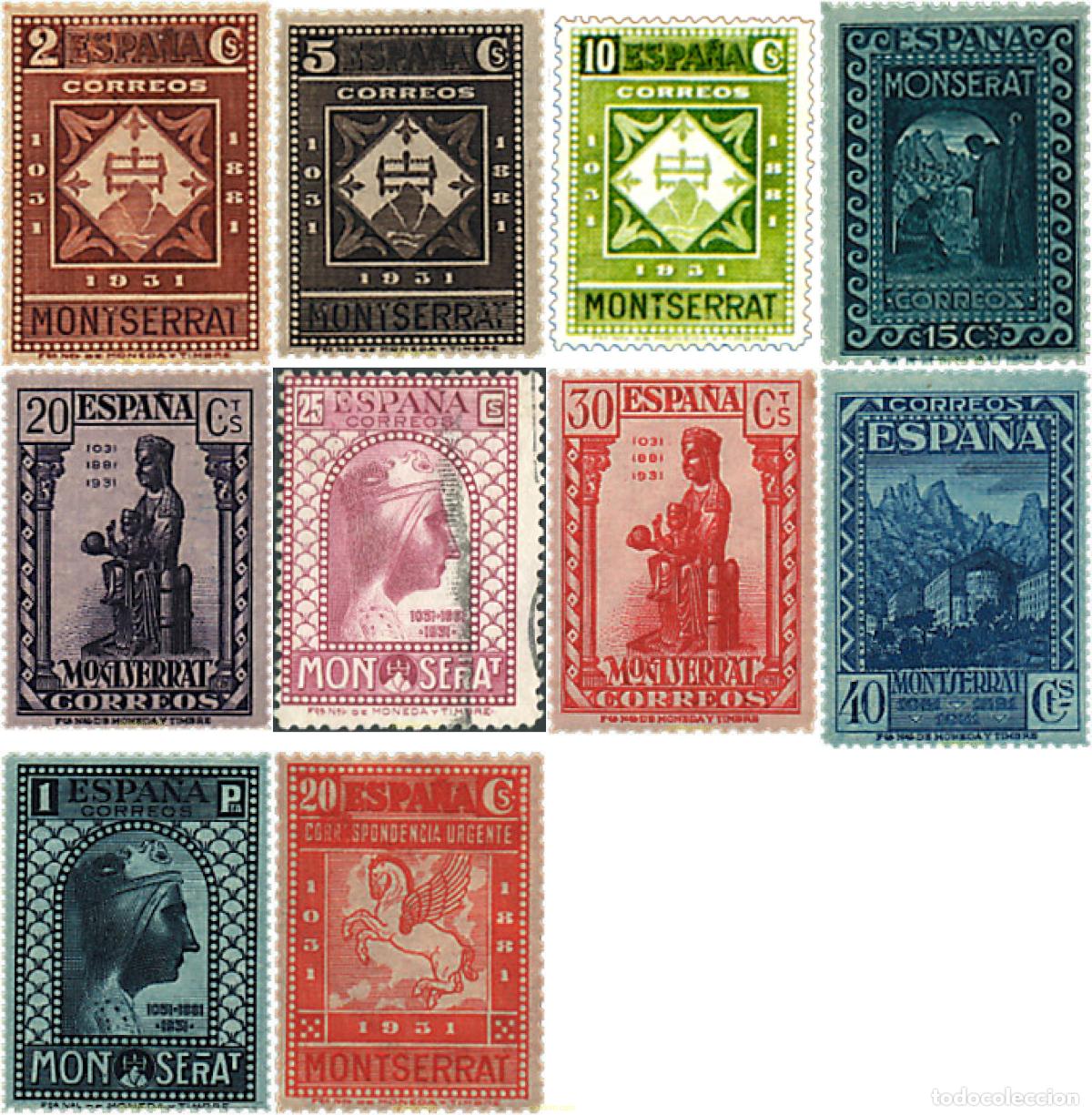 Sellos: 617847 MNH ESPA&Ntilde;A 1931 9 CENTENARIO DEL MONASTERIO DE MONTSERRAT