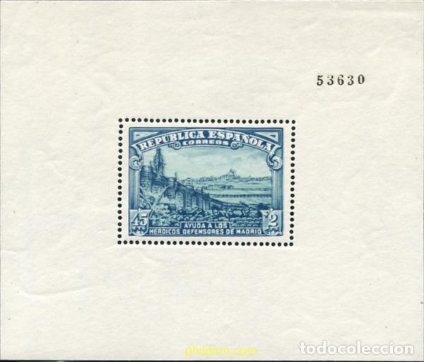 Sellos: 85542 MNH ESPA&Ntilde;A 1938 DEFENSA DE MADRID