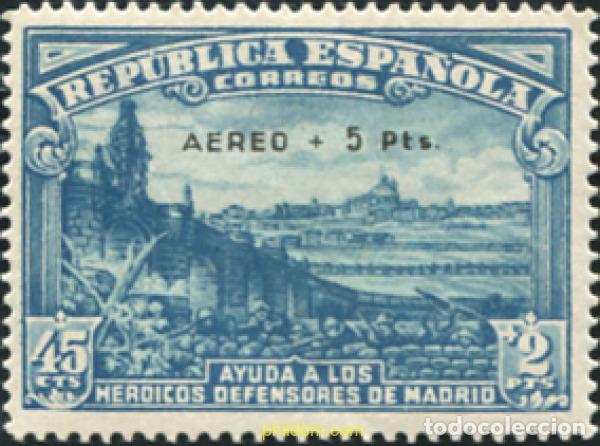Sellos: 85543 MNH ESPA&Ntilde;A 1938 DEFENSA DE MADRID