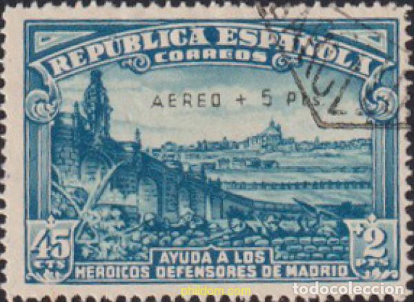 Sellos: 615331 USED ESPA&Ntilde;A 1938 DEFENSA DE MADRID
