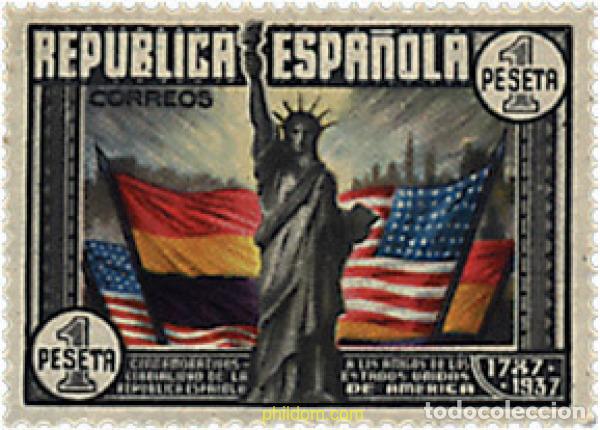 Sellos: 209316 HINGED ESPA&Ntilde;A 1938 150 ANIVERSARIO DE LA CONSTITUCION DE LOS ESTADOS UNIDOS