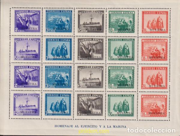 Sellos: 615878 MNH ESPA&Ntilde;A 1938 EN HONOR AL EJERCITO Y LA MARINA