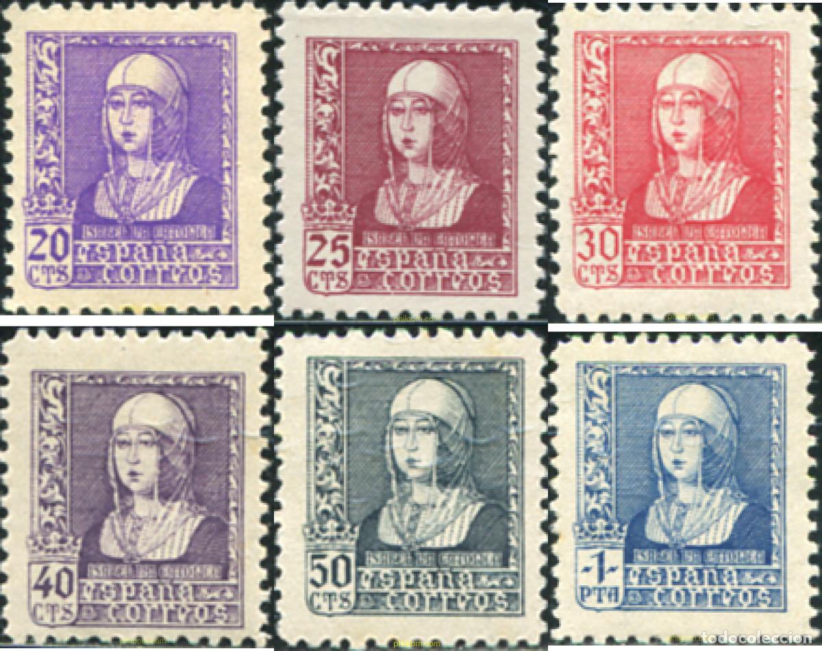 Sellos: 86021 MNH ESPA&Ntilde;A 1938 ISABEL LA CATOLICA