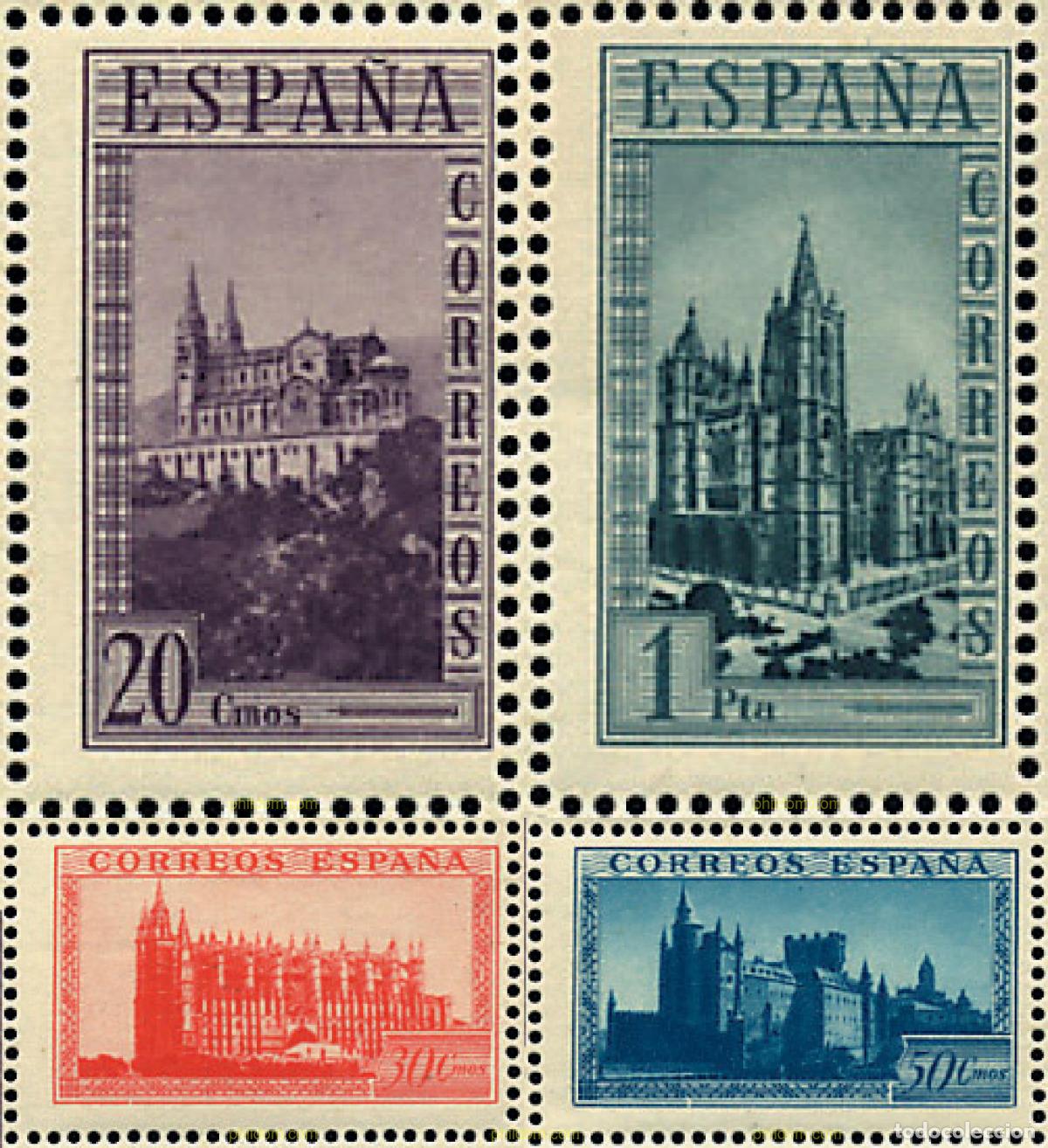 Sellos: 322393 MNH ESPA&Ntilde;A 1938 MONUMENTOS HISTORICOS