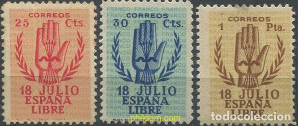Sellos: 685922 HINGED ESPA&Ntilde;A 1938 2 ANIVERSARIO DEL ALZAMIENTO NACIONAL