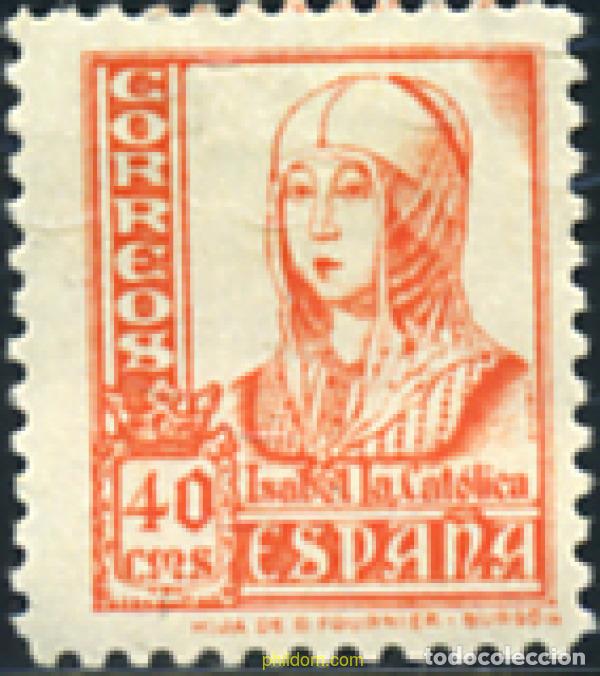 Sellos: 209246 HINGED ESPA&Ntilde;A 1937 CIFRAS, CID E ISABEL II