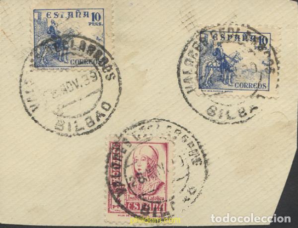 Sellos: 255403 USED ESPA&Ntilde;A 1937 CIFRAS, CID E ISABEL II