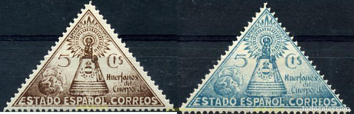 Sellos: 113701 HINGED ESPA&Ntilde;A 1938 VIRGEN DEL PILAR