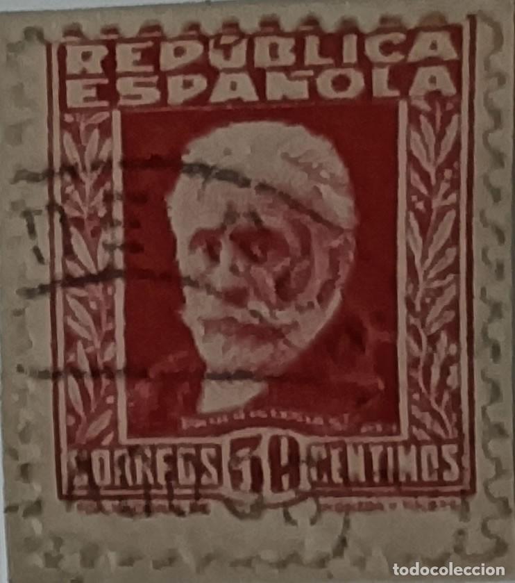 Sellos: SELLO REP&Uacute;BLICA ESPA&Ntilde;OLA &rdquo;PERSONAJES&rdquo; 30 C&Eacute;NTIMOS ROJO &mdash; PABLO IGLESIAS - 1931-1932