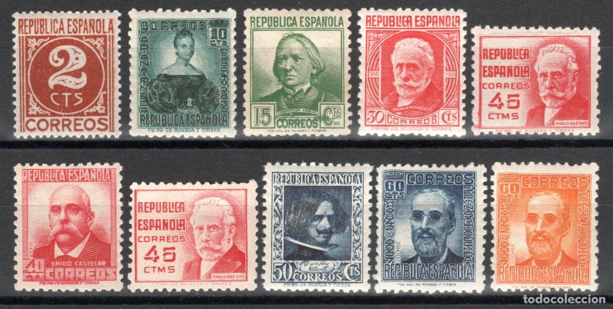 Sellos: EDIFIL 731-740 CIFRA Y PERSONAJES 1936-1938 (S.COMPLETA). CENTRADO DE LUJO. V.CAT&Aacute;LOGO: 63 &euro;. MNH **