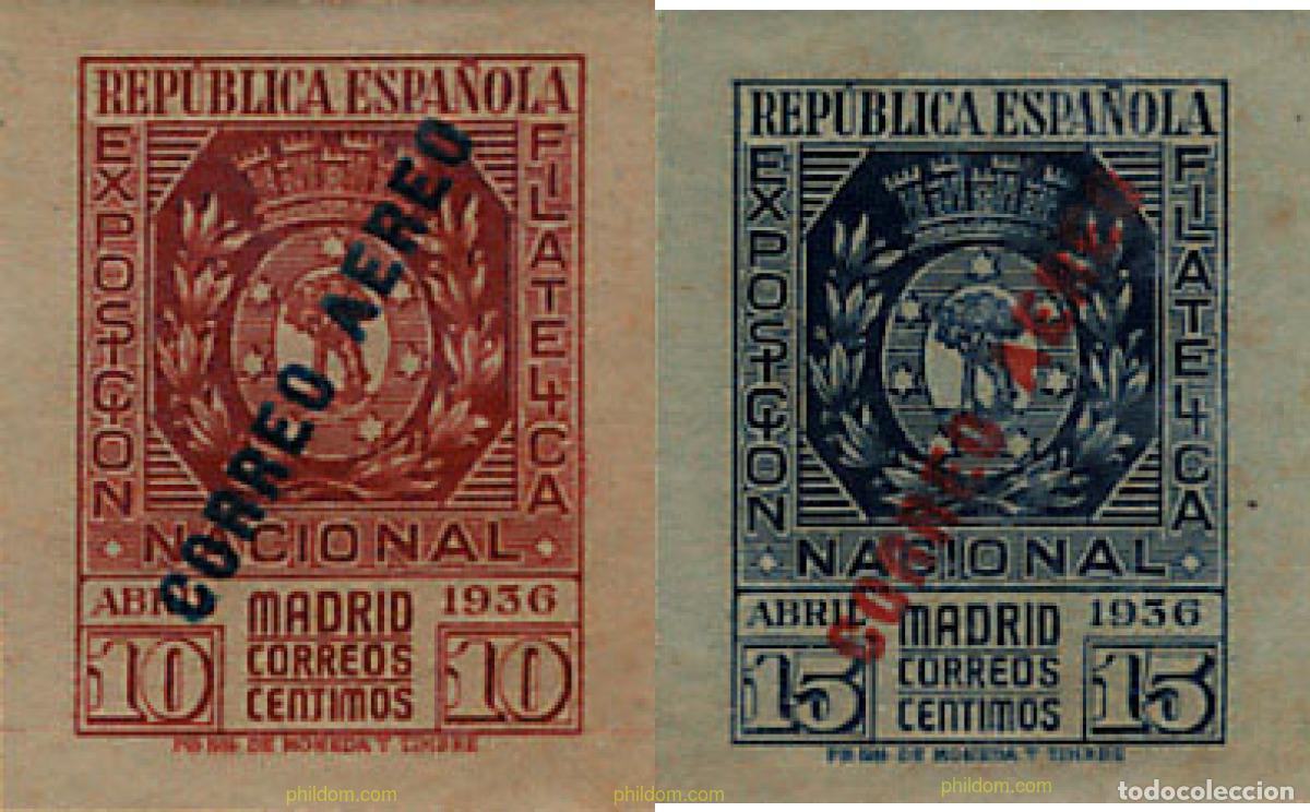 Sellos: 113381 MNH ESPA&Ntilde;A 1936 EXPOSICION FILATELICA DE MADRID