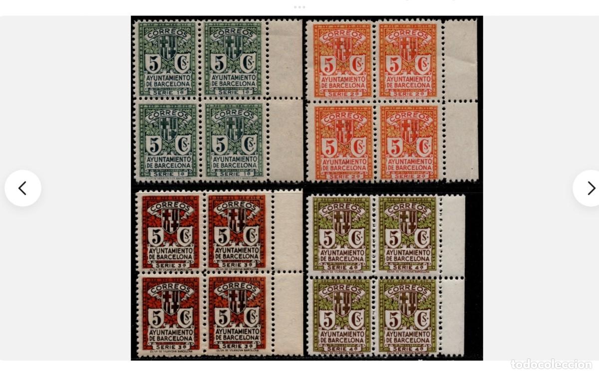 Briefmarken: ESPA&Ntilde;A -1932 - BARCELONA - EDIFIL 9/12 - BL4 - MNH** - NUEVOS - VALOR CAT.166&euro;
