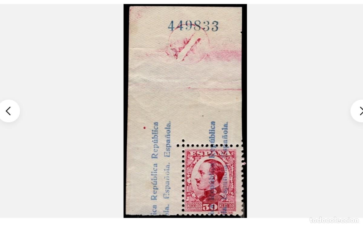 Selos: ESPA&Ntilde;A -1931 - II REPUBLICA -EDIFIL 599 - MNH** - NUEVO -Margen de hoja en esquina