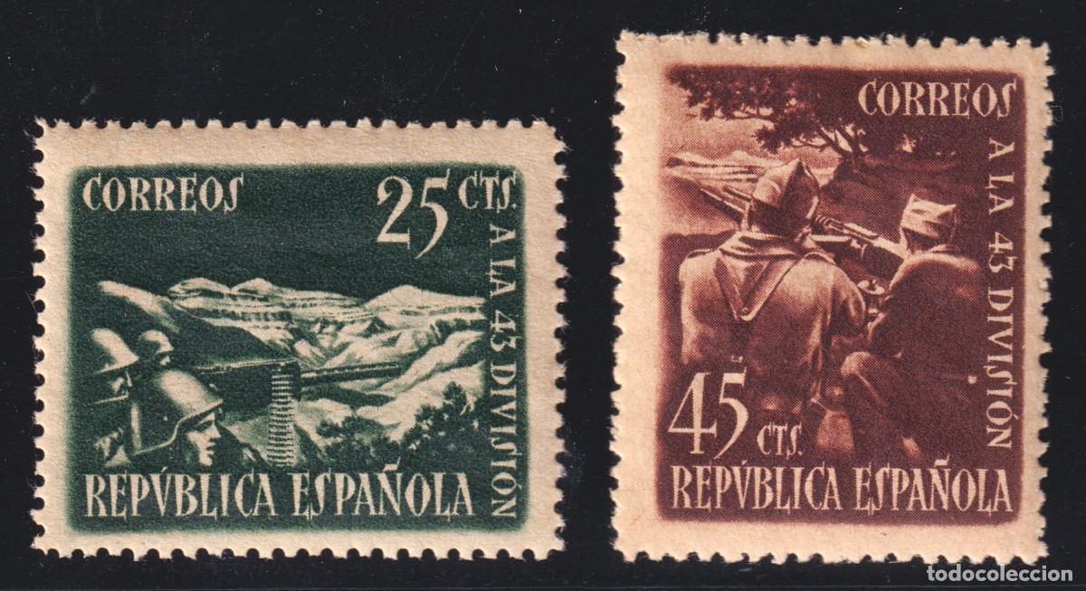 Sellos: ESPA&Ntilde;A - HOMENAJE 43 DIVISION ** 787/788 - A&Ntilde;O 1938 - MNH - LUJO