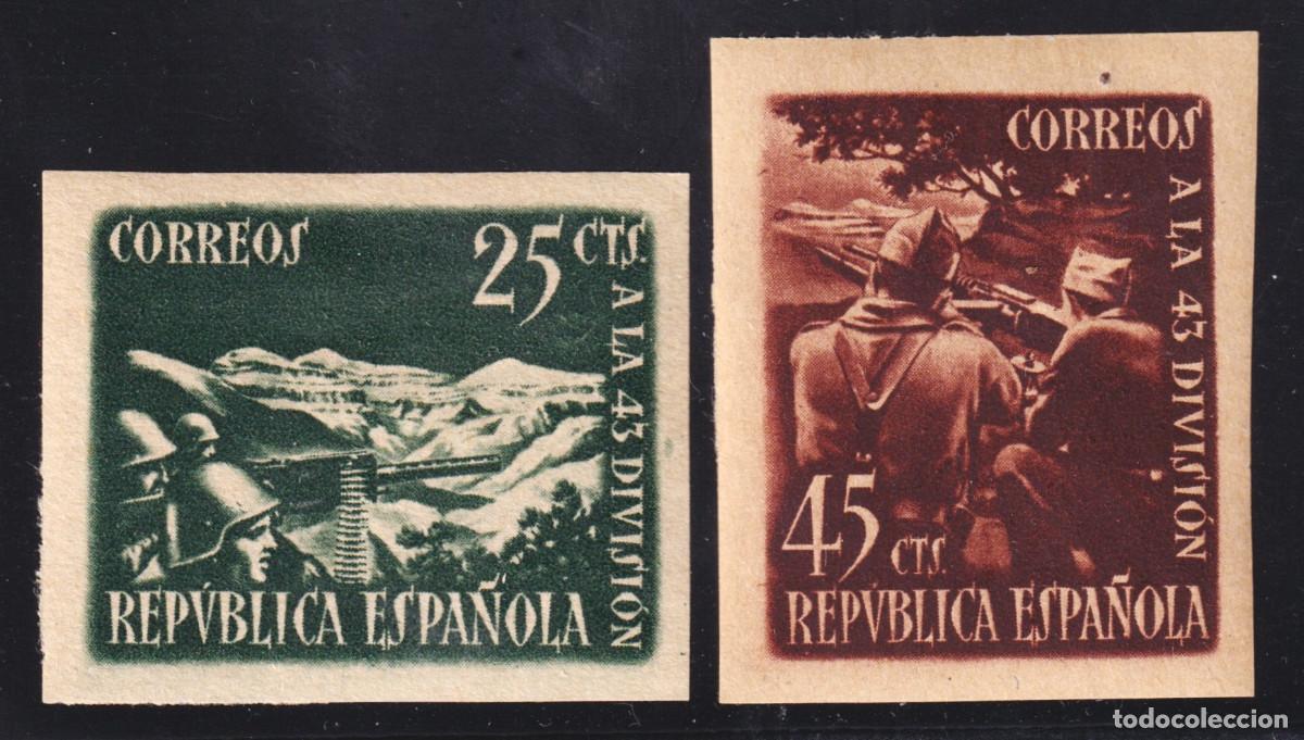 Sellos: ESPA&Ntilde;A - HOMENAJE 43 DIVISION * 787A/788A - A&Ntilde;O 1938 - MH - LUJO