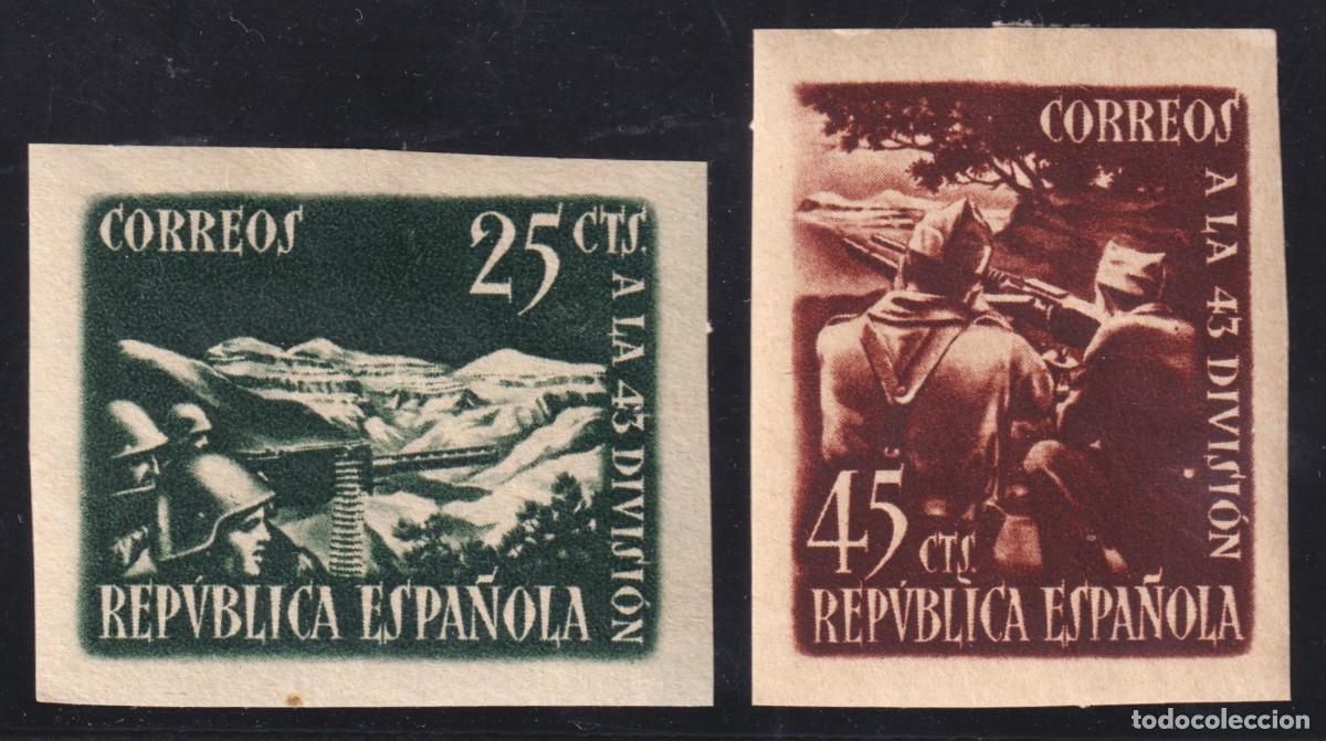 Sellos: ESPA&Ntilde;A - HOMENAJE 43 DIVISION * 787A/788A - A&Ntilde;O 1938 - MH - LUJO