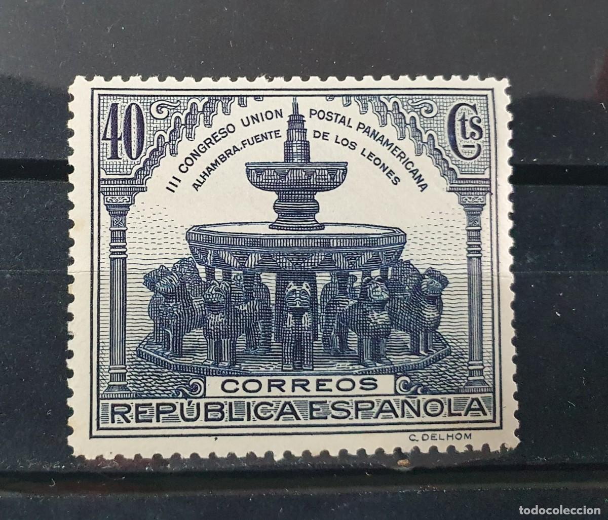 Francobolli: EDIFIL 609 ** ESPA&Ntilde;A 1931 40 CENTIMOS AZUL