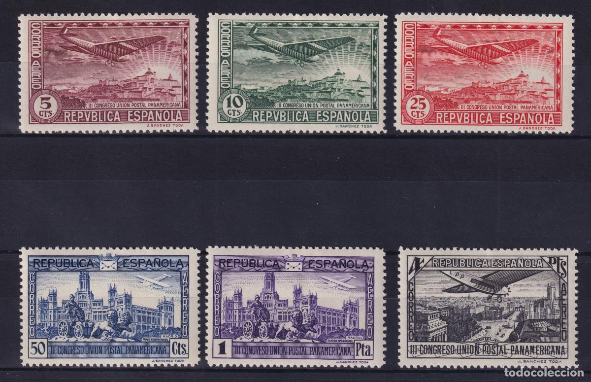 Sellos: ESPA&Ntilde;A UNION POSTAL PANAMERICANA * 614/619 - A&Ntilde;O 1931 - MH