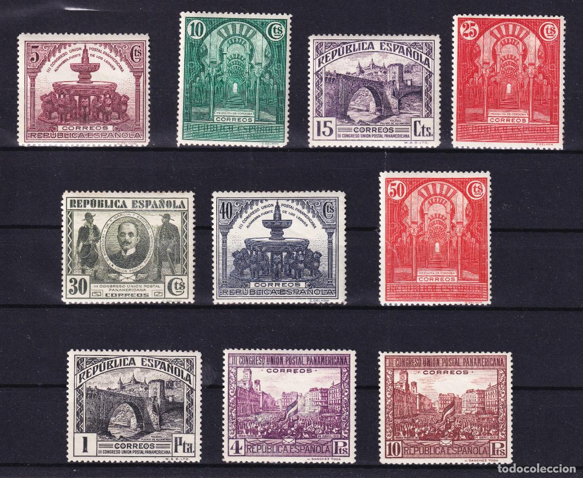 Sellos: ESPA&Ntilde;A UNION POSTAL PANAMERICANA * 604/613 - A&Ntilde;O 1931 - MH