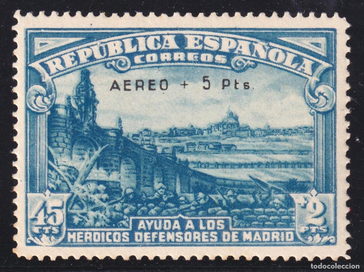 Sellos: ESPA&Ntilde;A DEFENSA DE MADRID ** 759 - A&Ntilde;O 1938 -MNH